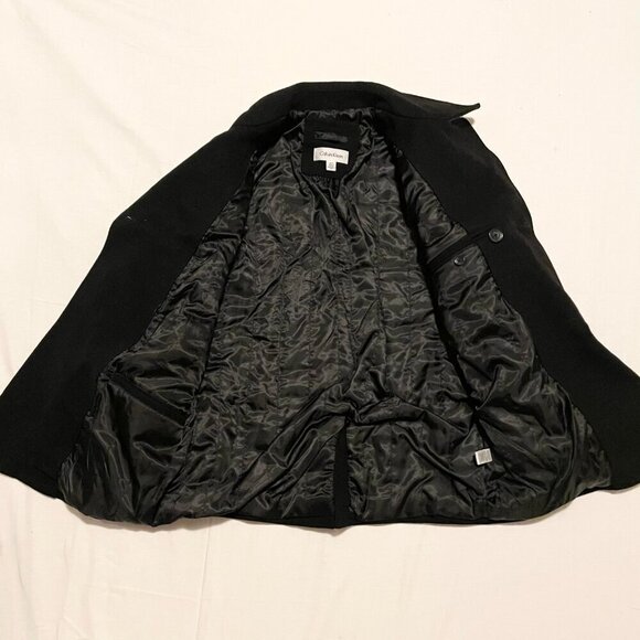 Calvin Klein Wool Blend Peacoat Womens Small - Picture 11 of 16
